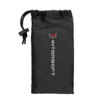Set van 4 elastische fitnessbanden met hoesje Strong kleur zwart weergave met logo