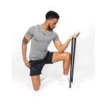 Set van 4 elastische fitnessbanden met hoesje Strong kleur zwart sfeer weergave 3