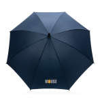 Resistente stormparaplu met EVA stormhandvat Ø103 RPET kleur marineblauw weergave met logo