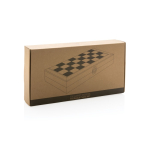 Opvouwbare schaakset om cadeau te geven kleur bruin tweede weergave met doos