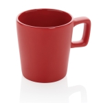 Mok met glanzende binnenkant en matte buitenkant 300 ml Long kleur rood