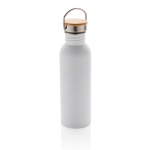 Enkelwandige stalen fles met deksel en handvat, 700 ml Clip Neck kleur wit
