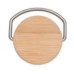 Enkelwandige stalen fles met deksel en handvat, 700 ml Clip Neck kleur wit vijfde weergave