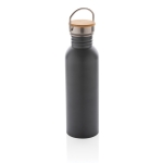Enkelwandige stalen fles met deksel en handvat, 700 ml Clip Neck kleur donkergrijs