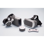 Comfortabele opvouwbare koptelefoon met stoffen details BT 4.0 Vogue kleur grijs sfeer weergave 2