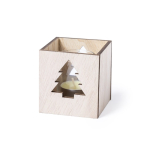 Vanille geurkaars in kerstboomdoos Xmas Tree kleur licht hout  negende weergave