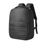 Gerecycleerde antidiefstalrugzakken met trolley-accessoire Minimal kleur zwart  negende weergave