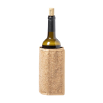 Promotionele kurken flessenkoeler met klittenbandsluiting Cork kleur naturel derde weergave
