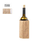 Promotionele kurken flessenkoeler met klittenbandsluiting Cork kleur naturel tweede weergave