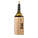 Promotionele kurken flessenkoeler met klittenbandsluiting Cork met jouw bedrukking