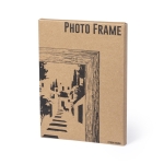 Rechthoekige houten fotolijst met logo 10x15cm Wood kleur hout zesde weergave