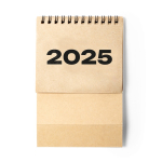 Bureaukalender 2025 van gerecycled karton met ringen kleur naturel  negende weergave