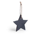 Zwarte stervormige hanger met touw Star kleur donkergrijs