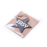 Zwarte stervormige hanger met touw Star kleur donkergrijs tweede weergave