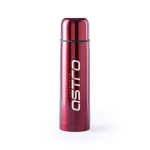 Stalen bedrukte thermosfles met bekerdop 500ml Basic XL kleur rood  negende weergave