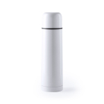 Stalen bedrukte thermosfles met bekerdop 500ml Basic XL kleur wit  negende weergave