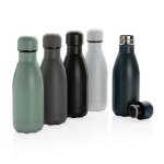Zeer kleine stalen thermosfles met logo 260ml Lifestyle Premium Mini kleur groen algemene weergave