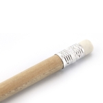 Houten potlood met mini-gum Mini Round kleur naturel derde weergave