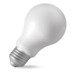 Stressbal voor reclame in de vorm van een lamp ZenBulb kleur wit