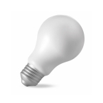 Stressbal voor reclame in de vorm van een lamp ZenBulb kleur wit  negende weergave