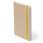 Notitieboek van gerecycled karton met gekleurde elastische band, A5
