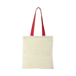 Katoenen tas met lange gekleurde hengsels 100 g/m2 Cotton Colour kleur rood tweede weergave voorkant