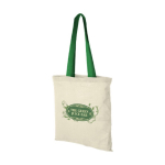 Katoenen tas met lange gekleurde hengsels 100 g/m2 Cotton Colour kleur groen weergave zeefdruk