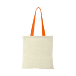 Katoenen tas met lange gekleurde hengsels 100 g/m2 Cotton Colour kleur oranje tweede weergave voorkant