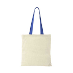 Katoenen tas met lange gekleurde hengsels 100 g/m2 Cotton Colour kleur koningsblauw tweede weergave voorkant