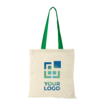 Katoenen tas met lange gekleurde hengsels 100 g/m2 Cotton Colour met afdrukgebied
