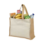 Jute en canvas tassen met gelamineerde binnenkant Jute Beach kleur naturel tweede weergave