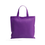 Non woven tas met korte gekleurde handvatten 80 g/m2 Bazaar Short kleur paars  negende weergave