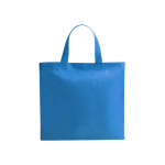 Non woven tas met korte gekleurde handvatten 80 g/m2 Bazaar Short kleur lichtblauw  negende weergave