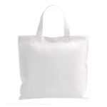 Non woven tas met korte gekleurde handvatten 80 g/m2 Bazaar Short