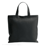 Non woven tas met korte gekleurde handvatten 80 g/m2 Bazaar Short