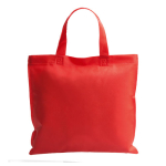 Non woven tas met korte gekleurde handvatten 80 g/m2 Bazaar Short