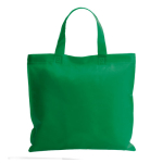 Non woven tas met korte gekleurde handvatten 80 g/m2 Bazaar Short