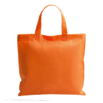 Non woven tas met korte gekleurde handvatten 80 g/m2 Bazaar Short