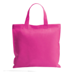 Non woven tas met korte gekleurde handvatten 80 g/m2 Bazaar Short
