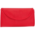 Non woven tassen met klittenbandsluiting 80 g/m2 Velcro kleur rood