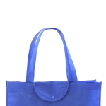 Goedkope opvouwbare non woven tas weerstand 9 kg en 90 g/m2 Flap kleur blauw derde weergave