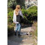 Grote geborduurde tas van gerecycled katoen 145 g/m2 Waterless kleur zwart sfeer weergave 2