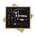 Set van 9 persoonlijke accessoires voor wijnset Gran Reserva kleur licht hout tweede weergave