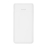 Powerbanks met logo met twee poorten 5.000 mAh USB Hero kleur wit tweede weergave voorkant