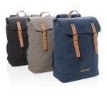 Hoge kwaliteit canvas rugzak voor 15,6'' laptop Casual kleur zwart algemene weergave