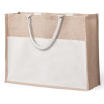 Jute tassen bedrukken met logo en vak Pocket XL