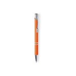 Metalen pennen met rubber en blauwe inkt Aster Matt kleur oranje  negende weergave