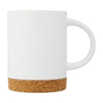 Keramische mok bedrukken met kurkbasis 425ml Contempo Kurk kleur wit tweede weergave voorkant