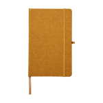 Gerecyclede notitieboekjes met logo A5 PU Love Recycle kleur bruin tweede weergave voorkant