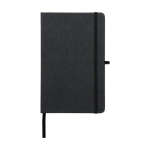 Gerecyclede notitieboekjes met logo A5 PU Love Recycle kleur zwart tweede weergave voorkant